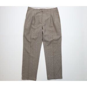 Vtg 90s Streetwear Mens 36x31 Atomic Fleck Knit Wide Leg Chino Pants Checkered